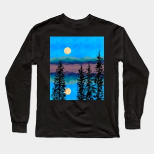 Full moon sunset #6 Long Sleeve T-Shirt